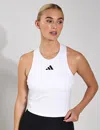 Adidas Originals Adidas Women's Power 3-stripes Racerback Sports Bra Tank Top In White