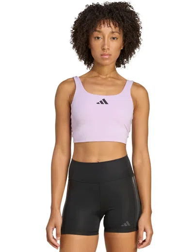 Adidas Originals Adidas Women's Power Light Support Sports Bra Tank Top In Purple