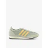 ADIDAS ORIGINALS ADIDAS WOMEN'S SAGE YELLOW PURPLE SL 72 SUEDE AND MESH LOW-TOP TRAINERS