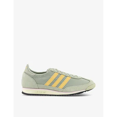 Adidas Originals Adidas Womens Sage Yellow Purple Sl 72 Suede And Mesh Low-top Trainers