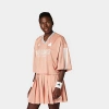 Adidas Originals Womens Adidas Tiro Cut 3-stripes Oversized Jersey In Ambient Blush/white/ash Grey