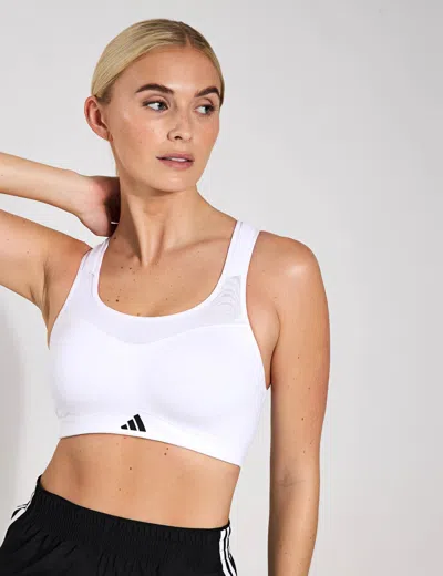 Adidas Originals Adidas Tlrdim Hs Low Impact Sports Bra In White