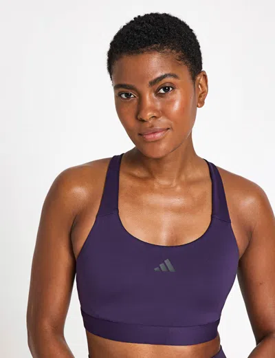 Adidas Originals Adidas Women's Tlrdreact Training High-support Sports Bra In Purple