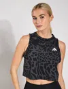 Adidas Originals Adidas Women's Train Essentials Allover Print Workout Tank Top In Black