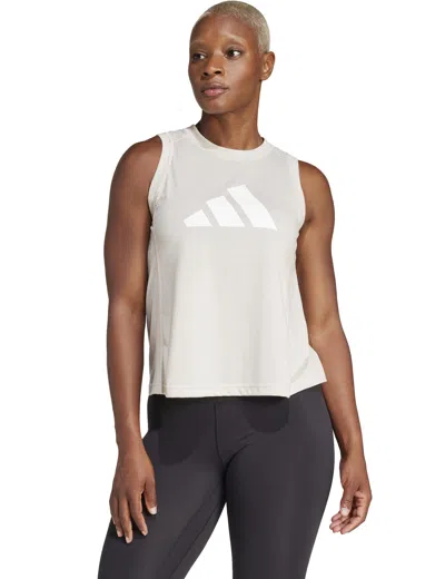 Adidas Originals Adidas Women's Train Essentials Big Performance Logo Training Tank Top In Grey