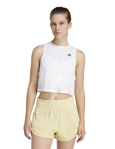 Adidas Originals Adidas Women's Train Essentials Boxy Workout Tank Top In White