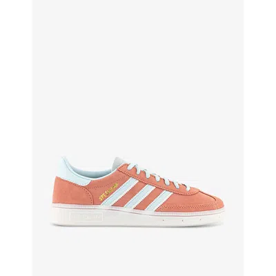 Adidas Originals Adidas Womens Wonder Clay Almost Blue Handball Spezial Suede Low-top Trainers In White