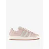 Adidas Originals Womens Wonqua Offwhite Wonqua Campus 00s Brand-stripe Low-top Suede Trainers In Wonqua Offwhite Wonqua