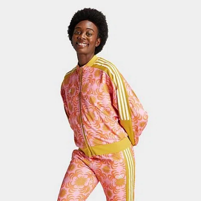 Orange adidas tracksuit womens sales