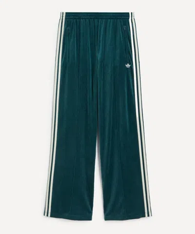Adidas Originals Adidas Women's X Liberty London Debossed Velvet Firebird Track Trousers In Green