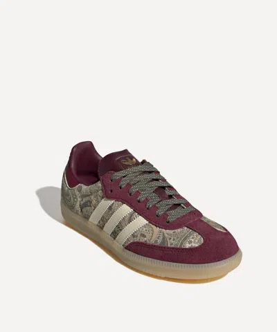 Adidas Originals X Liberty London Samba Og Paisley-print Sneakers In Brown
