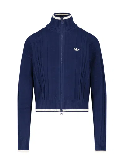 Adidas Originals Adidas Women's Zip-up Knit Sweater In Blue