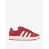Adidas Originals Campus Low-top Suede Sneakers In Better Scarlet Cloud Whi