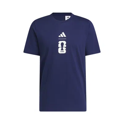 Pre-owned Adidas Originals Adidas World Cup 26 Usa Graphic T-shirt 'dark Blue' | Men's Size Xxl