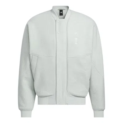 Adidas Originals Adidas Wuji Melton Jacket 'grey' In Blue
