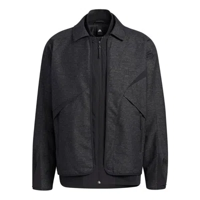 Adidas Originals Adidas Wuji Sports Casual Stitching Windproof Jacket 'black'
