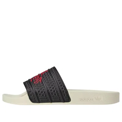 Adidas Originals Adidas X 100 Thieves Adilette Slides 'black Red'