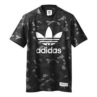 Adidas Originals Adidas X A Bathing Ape Adicolor T-shirt 'cinder' In Black