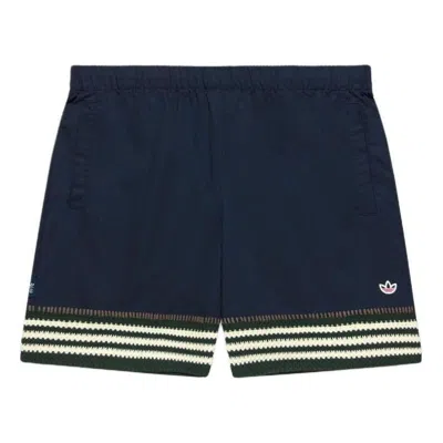 Adidas Originals Adidas X Clot Knit Shorts By Edison Chen 'cream White' In Blue