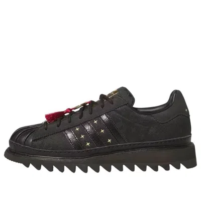 Adidas Originals Clot Superstar Lunar New Year Sneakers In Black