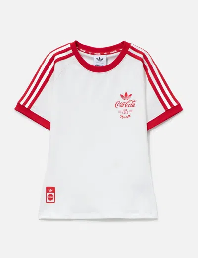 Adidas Originals Adidas X Coca-cola 3-stripes Tee In White