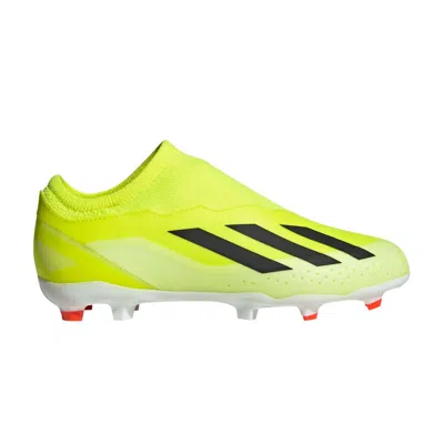 Pre-owned Adidas Originals Adidas X Crazyfast League Laceless Fg J 'solar Energy Pack' | Yellow | Kid's Size 11