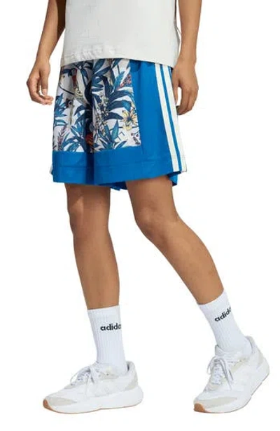 Adidas Originals Adidas X Farm Rio Premium Shorts In Blue