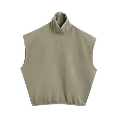 Pre-owned Adidas Originals Adidas X Fear Of God Athletics Mock Neck Muscle Sweatshirt 'clay' | Tan | Women's Size Xs