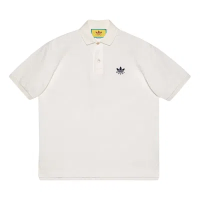Adidas Originals Adidas X Gucci Cotton Piquet Polo 'white'