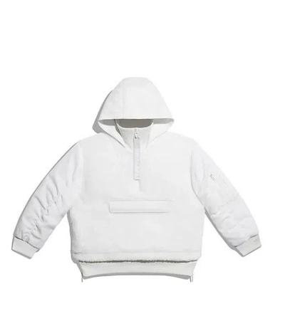 Pre-owned Adidas Originals Adidas X Ivy Park Icy Park 1/2 Zip Sherpa Oversized Jacket White H18974 2xl Xxl