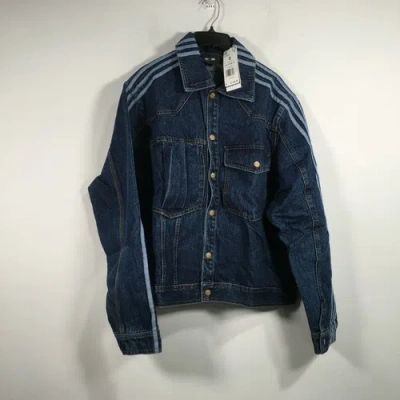 Pre-owned Adidas Originals Adidas X Ivy Park Logo Denim Jacket, Size S - Dark Denim Blue