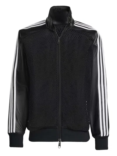 Adidas Originals Adidas X Jeremy Scott Faux Leather Mesh Track Top Unisex In Black