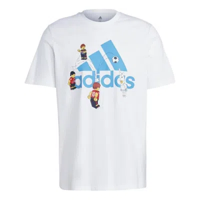 Adidas Originals Adidas X Lego Soccer Badge Of Sport Graphic T-shirt 'white'