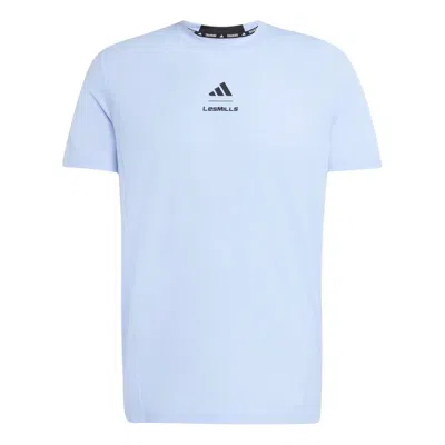 Adidas Originals Adidas X Les Mills Graphic Short Sleeve T-shirt 'glow Blue'