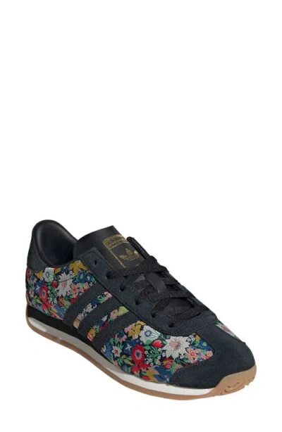 Adidas Originals Adidas X Liberty London Country Sneaker In Aurora Ink/gum/off White
