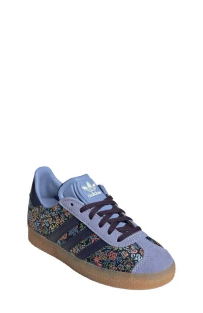 Adidas Originals Kids' Adidas X Liberty London Gazelle Sneaker In Lavender/multi/gum 3
