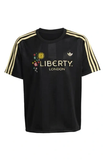 Adidas Originals Adidas X Liberty London Kids' Recycled Polyester Jersey In Black