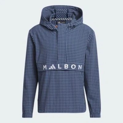 Pre-owned Adidas Originals Adidas X Malbon Golf Anorak Pullover Jacket Men's Xl Hoodie Navy W/ Tags In Blue