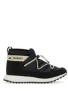 Adidas Originals Moonboost Low Low Heels Ankle Boots In Black Suede And Fabric