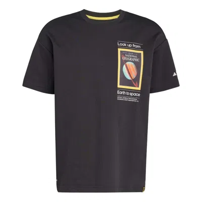 Adidas Originals Adidas X National Geographic Aeroready Graphic T-shirt Asia Sizing 'earth To Space Black'