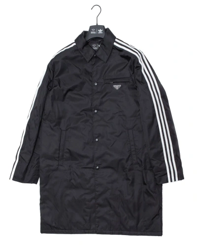 Pre-owned Adidas Originals Adidas X Prada Re-nylon Track Car Coat Black Size: M