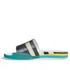Adidas Originals Adidas X Raf Simons Samba Adilette Slides 'trompe L'oeil' In Multi
