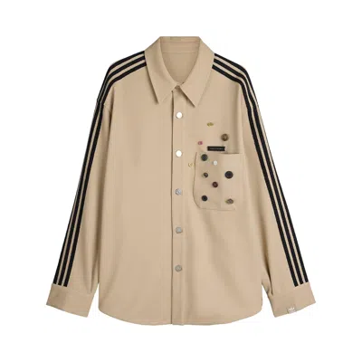 Pre-owned Adidas Originals Adidas X Song For The Mute Shirt 'beige' | Cream | Men's Size Xl In White