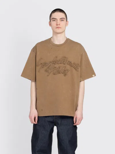 Adidas Originals Adidas X Song For The Mute Wash Tee In Brown