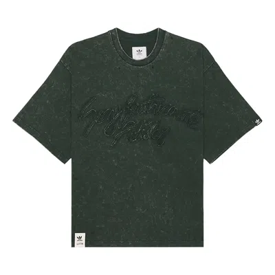 Pre-owned Adidas Originals Adidas X Song For The Mute Wash Tee 'shadow Green' | Men's Size M