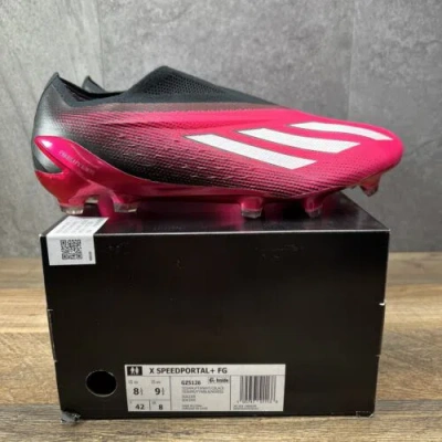 Pre-owned Adidas Originals Adidas X Speedportal+ Fg Firm Ground Size 8.5 Mens Pink Black Soccer Cleats