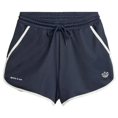 Pre-owned Adidas Originals Adidas X Sporty & Rich Shorts 'night Navy' | Blue | Women's Size Xl