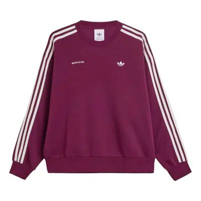 Adidas Originals Adidas X Sporty & Rich Sweatshirt 'maroon' In Pink