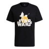 Adidas Originals Adidas X Star Wars Crossover M Str Wrs Mnd T Star War Subject Printing Round Neck Short Sleeve Black