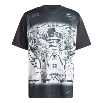 Adidas Originals Adidas X Star Wars Nanzuka Graphic T-shirt Asia Sizing 'black' In Animal Print